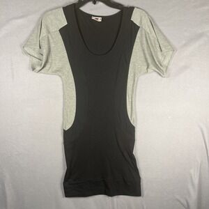 FREE PEOPLE Ribbed knit  Knee Length dress,‎ Black/Gray size small